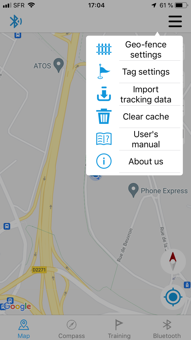 Canicom-GPS-app-menu